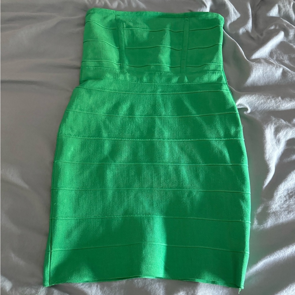 Green bandage dress